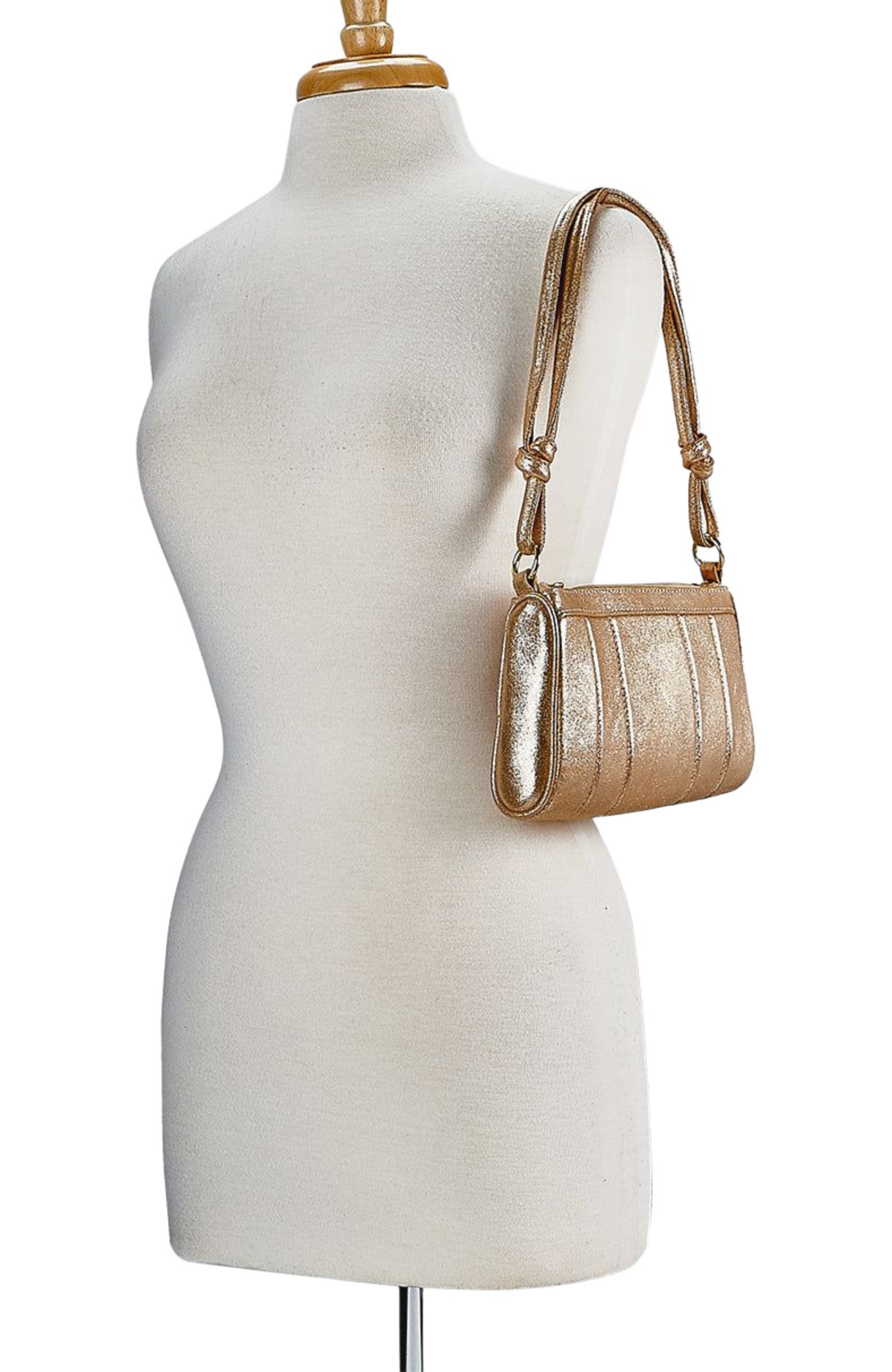 GiGi New York MAGGIE SHOULDER BAG, Alternate, color, Platinum Metallic