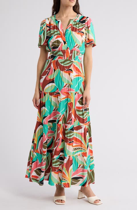 Rio Short Sleeve Tiered Maxi Dress