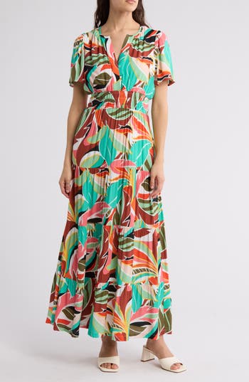 BY DESIGN BY DESIGN RIO SHORT SLEEVE TIERED MAXI DRESS