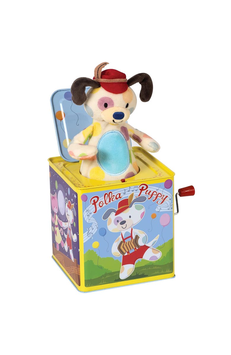 Schylling Polka Puppy Jack In Box, Main, color, 