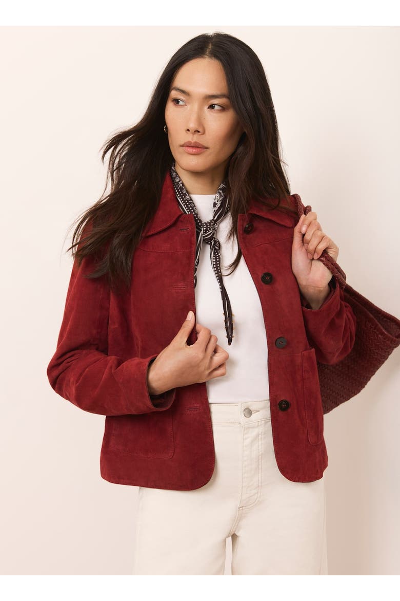 The Essential Suede Jacket, Alternate, color, Red
