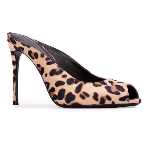 Black Suede Studio Shania 100 Satin Mule In Neutral