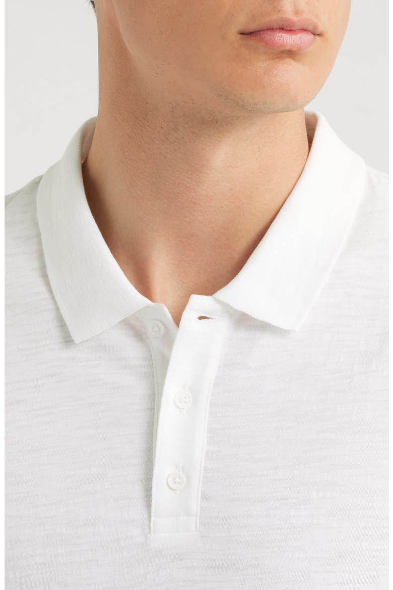 Cotton Slub Jersey Polo, Alternate, color, OPTIC WHITE