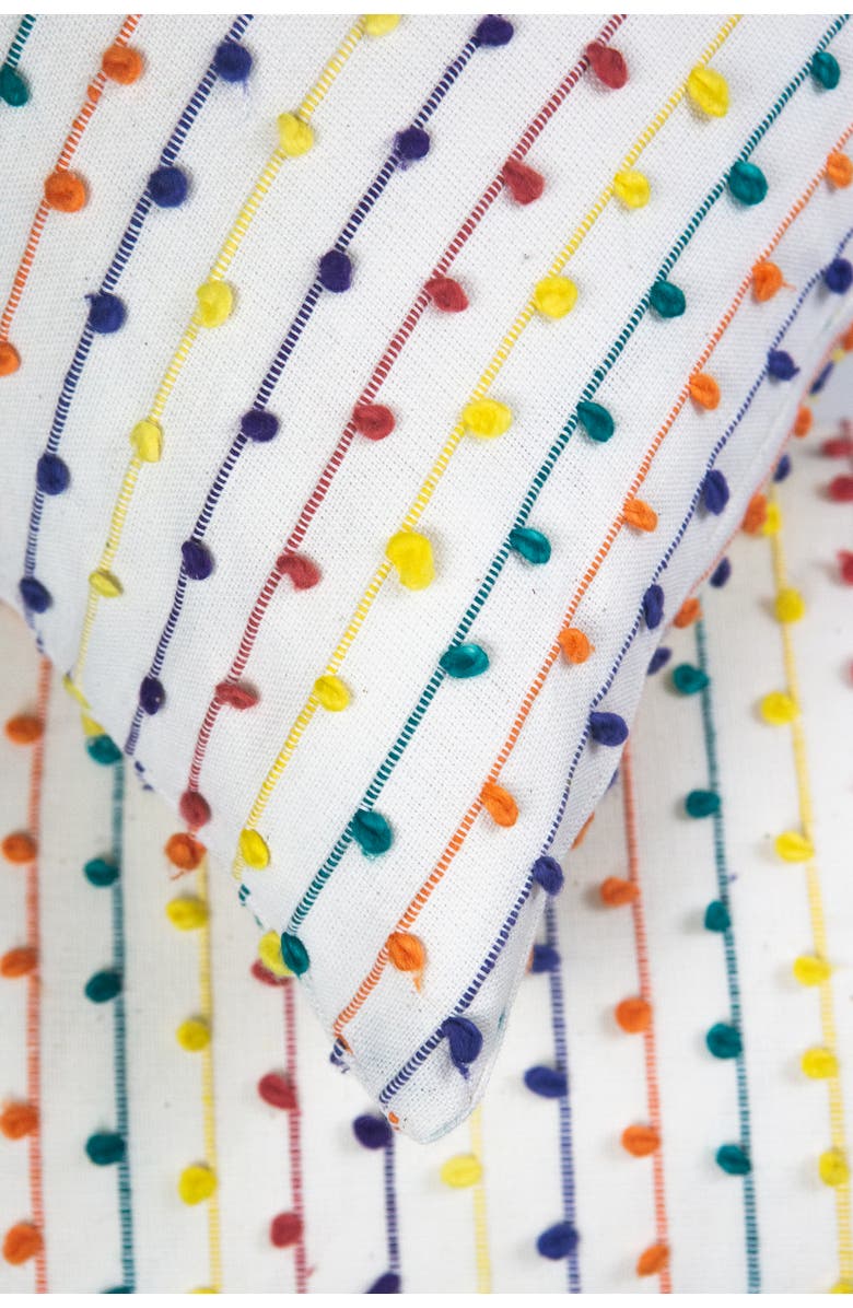 Archive New York Vintage Rainbow Nubby Throw Pillow, Alternate, color, White