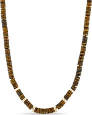 Zoë Chicco 14K Yellow Gold Tiger's Eye Bead Necklace