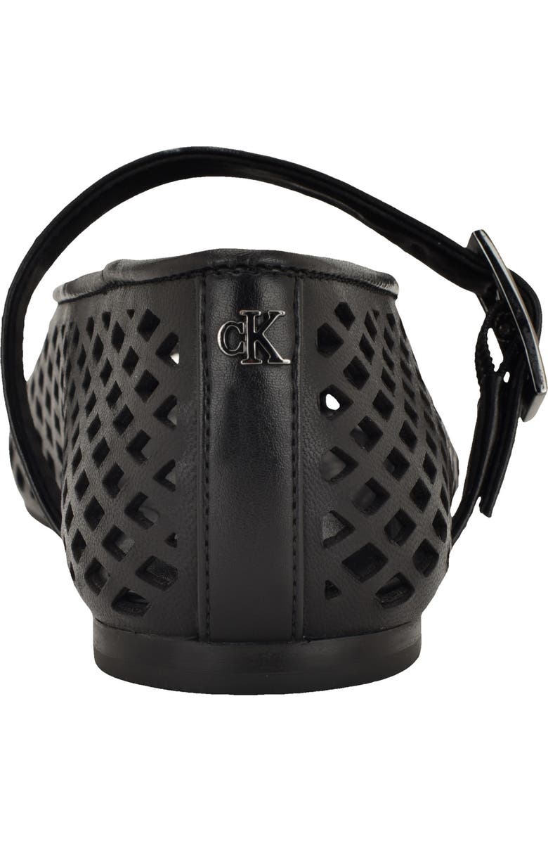 Calvin Klein Lauria Mary Jane Flat, Alternate, color, Black Leather