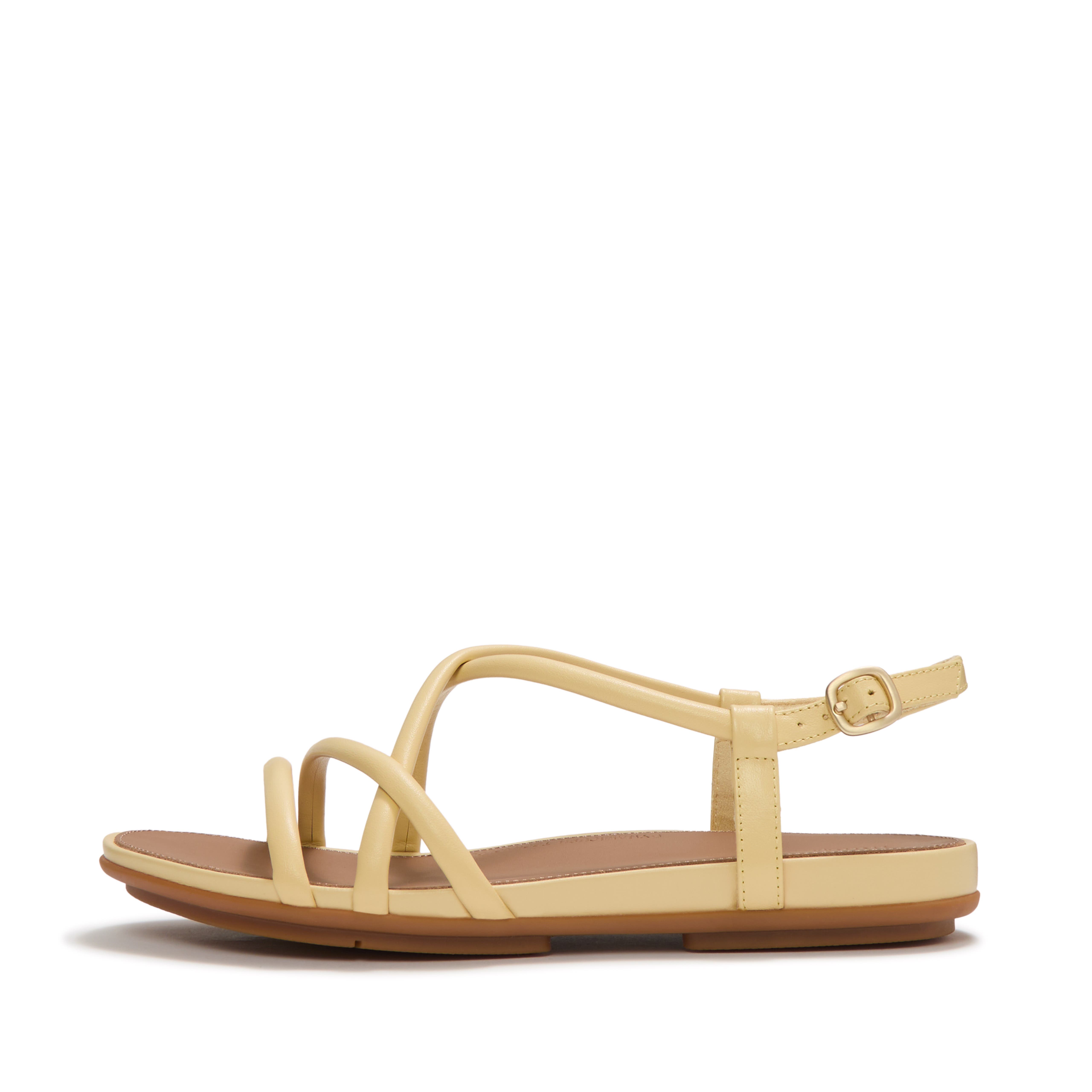 Gracie Leather Strappy Sandals, Alternate, color, Blonde