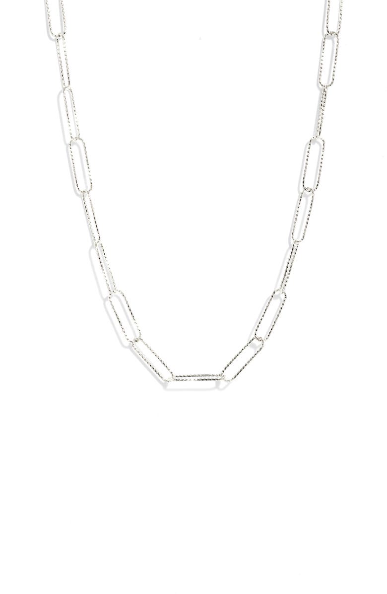 Nordstrom Faceted Paper Clip Necklace, Main, color,