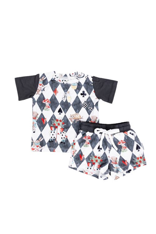 Charlie Lou Baby® Baby's Alice in Wonderland Shorts and Shirt Set in Grey  product