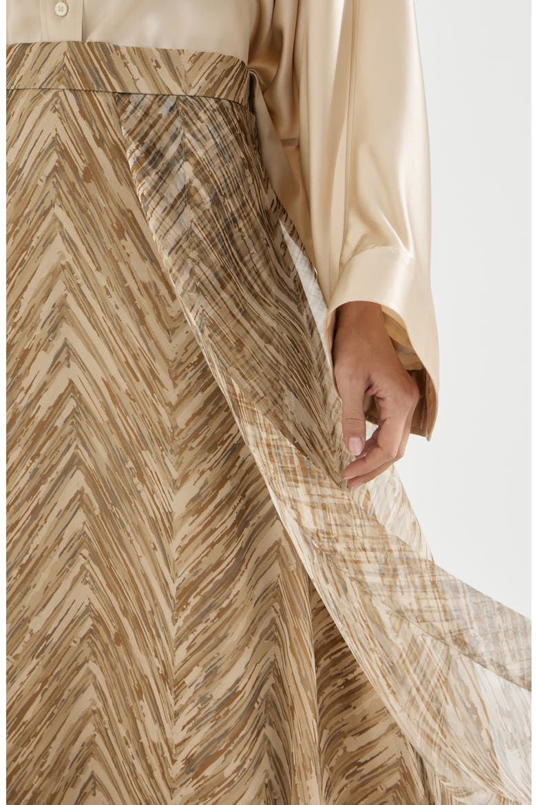 Paneled Circle skirt, Alternate, color, Beige