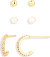 ARGENTO VIVO Naomi Set of 3 Pairs of Earrings