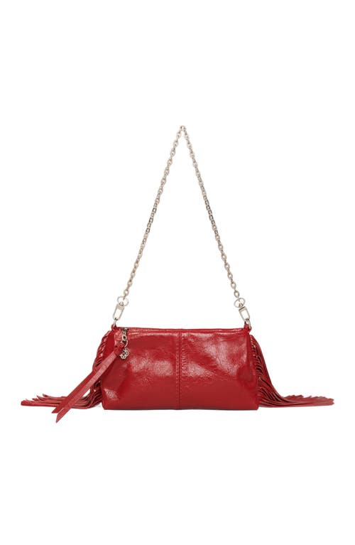 Maje Miss M Pouch Leather Clutch In Red