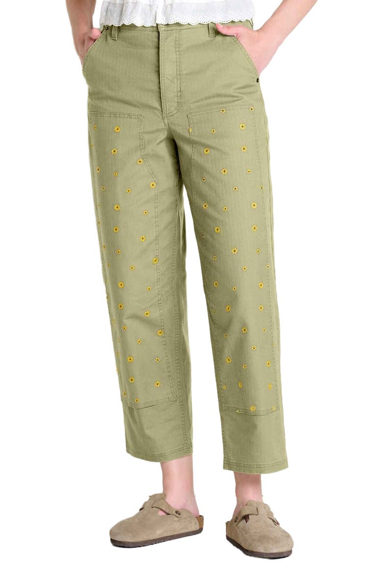 Toad & Co Women's Juniper Utility Pant, Main, color, Yucca Embroidery
