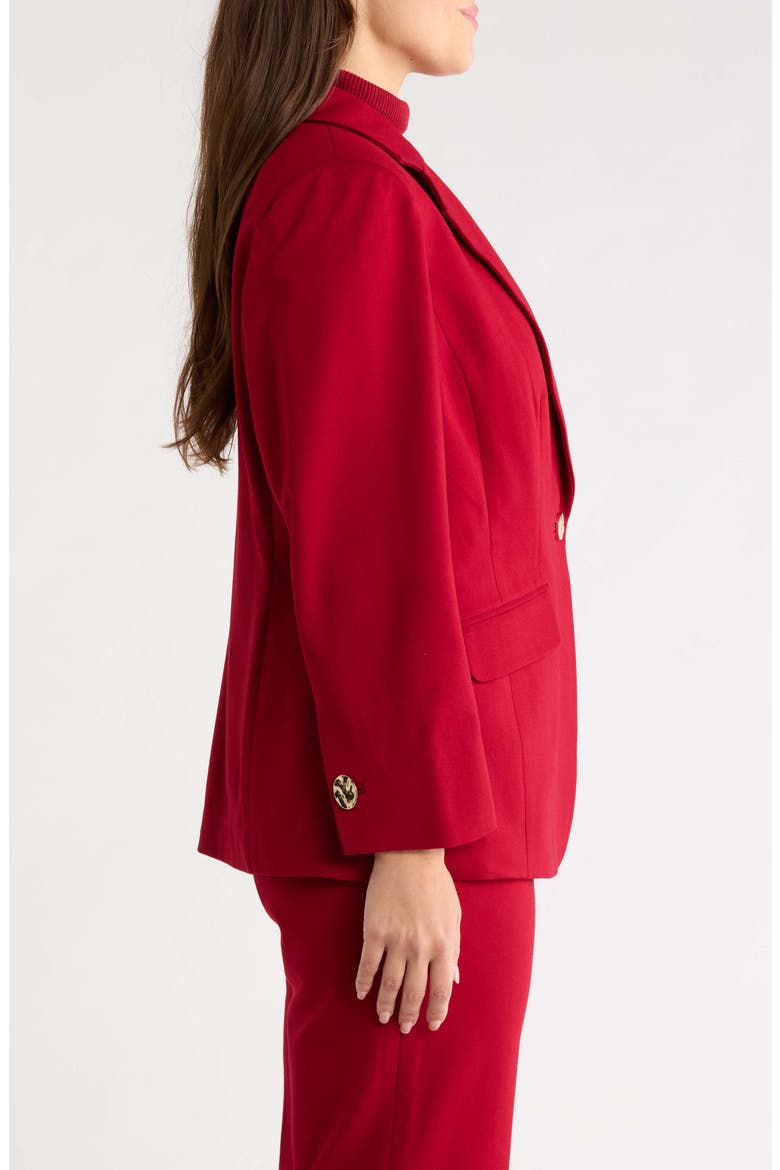One-Button Blazer, Alternate, color, TITIAN RED