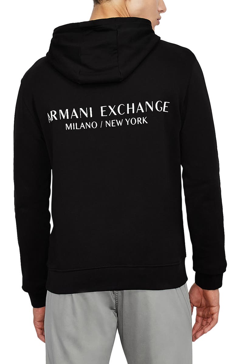 Armani Exchange Milano New York Graphic Cotton Hoodie, Alternate, color, 