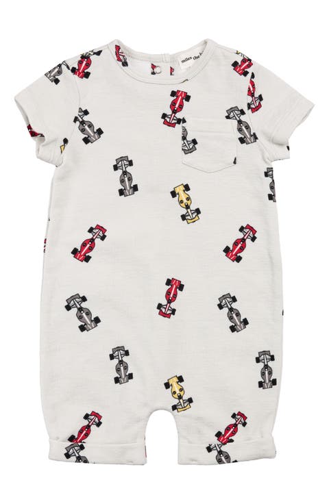 Race Cars Cotton Rib Romper (Baby)