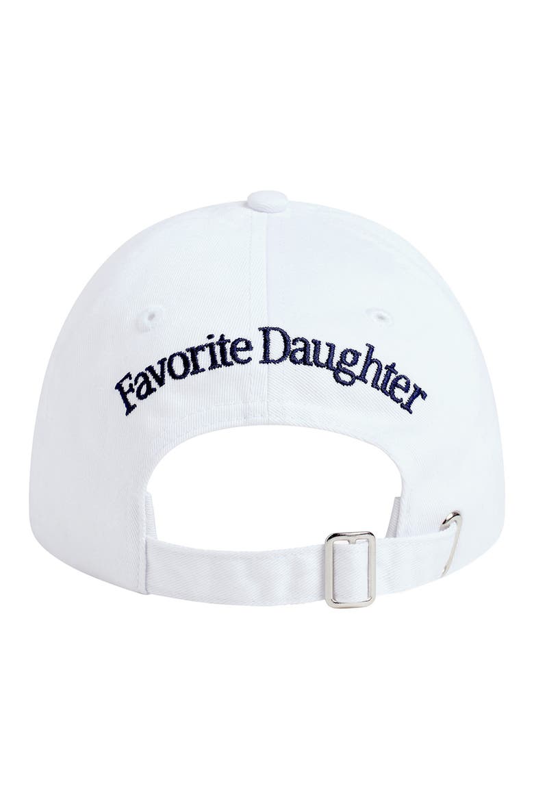 Go Sports Cotton Twill Adjustable Baseball Cap, Alternate, color, WHITE/ NAVY