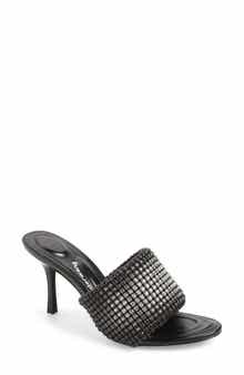 Alexander Wang Heiress Crystal Mesh Slide Sandal