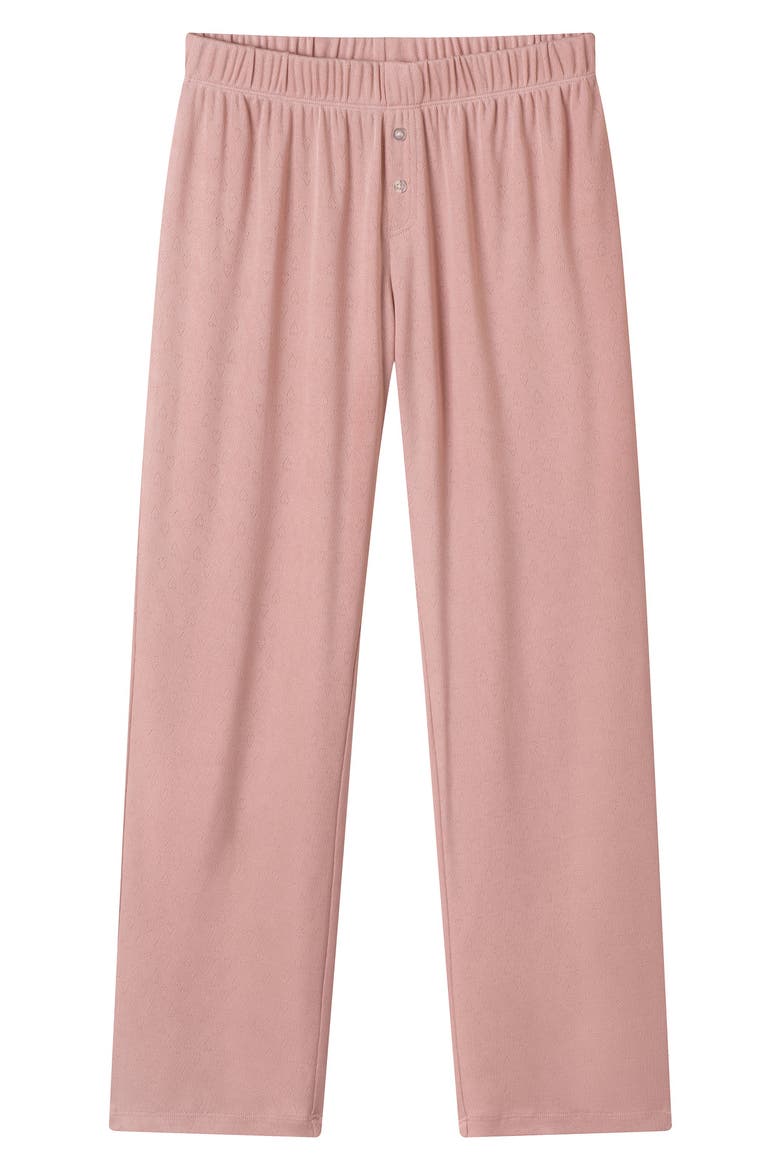 Kids' Pointelle Pajamas, Alternate, color, PINK
