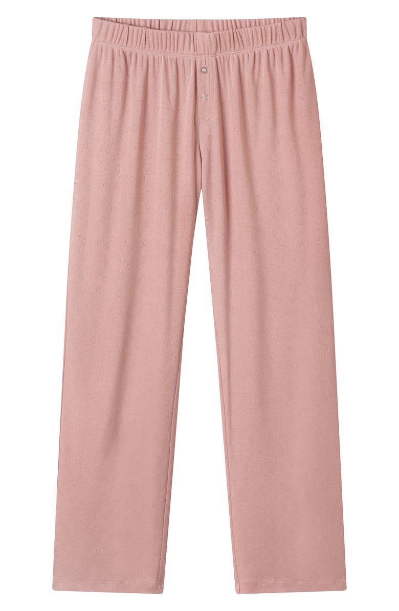 Andy & Evan Kids' Pointelle Pajamas, Alternate, color, Pink