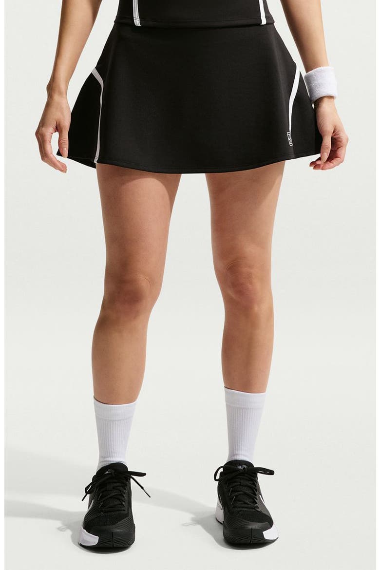Court Advantage Dri-FIT High Waist Tennis Skort, Main, color, BLACK/WHITE