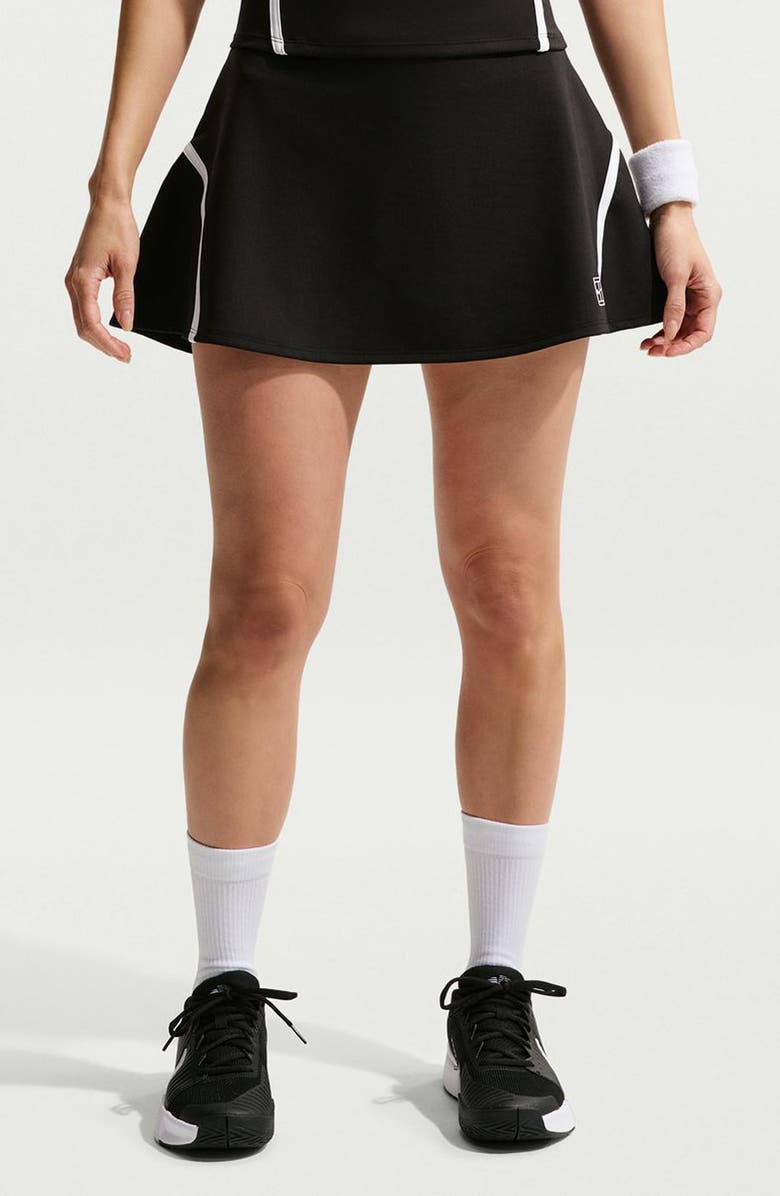 Nike Court Advantage Dri-FIT High Waist Tennis Skort, Main, color, Black/White