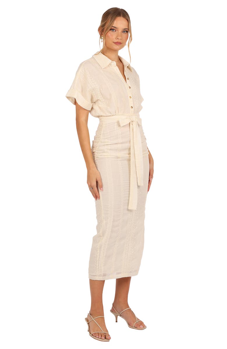 Petal & Pup Adorlee Embroidered Midi Dress, Alternate, color, Cream