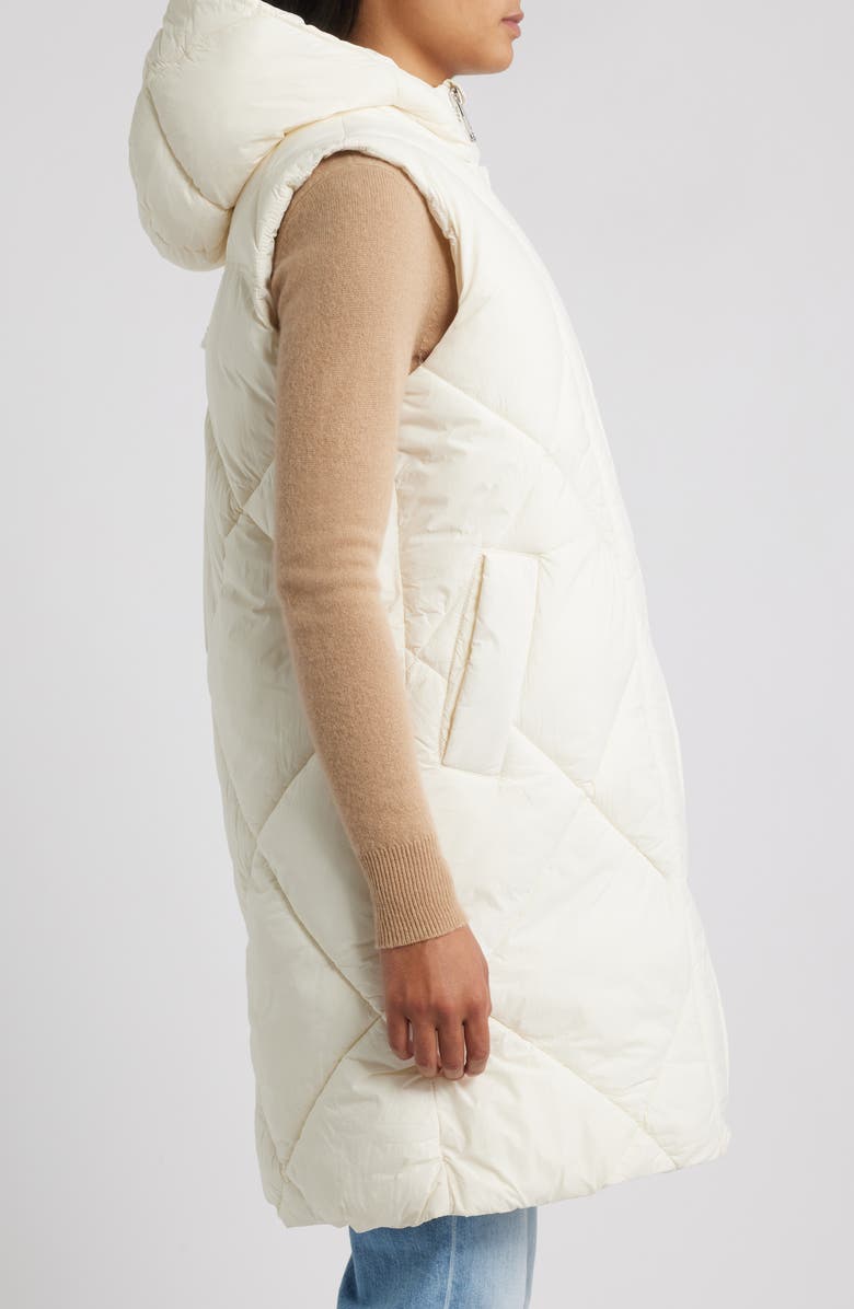 Sam Edelman Quilted Hooded Puffer Vest, Alternate, color, Modern Ivory