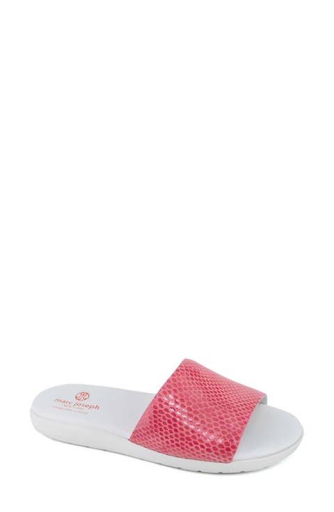 Hudson Snakeskin Embossed Slide Sandal (Women)