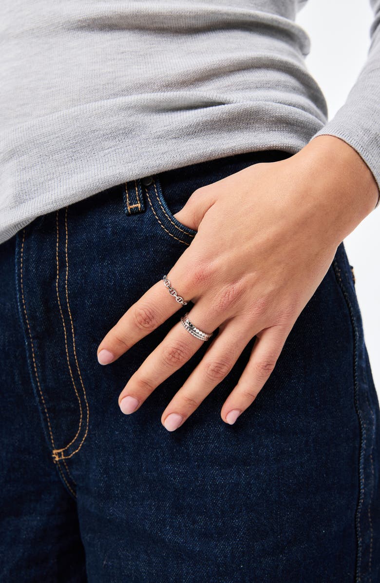 Ana Luisa Adrianna Set of 3 Band Rings, Alternate, color, Silver