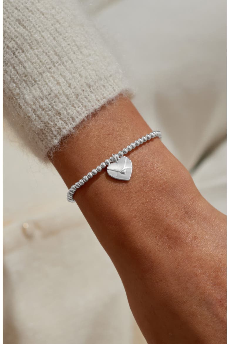 A Little 'Sending Love' Bracelet In Silver Plating, Alternate, color, Metallic Silver