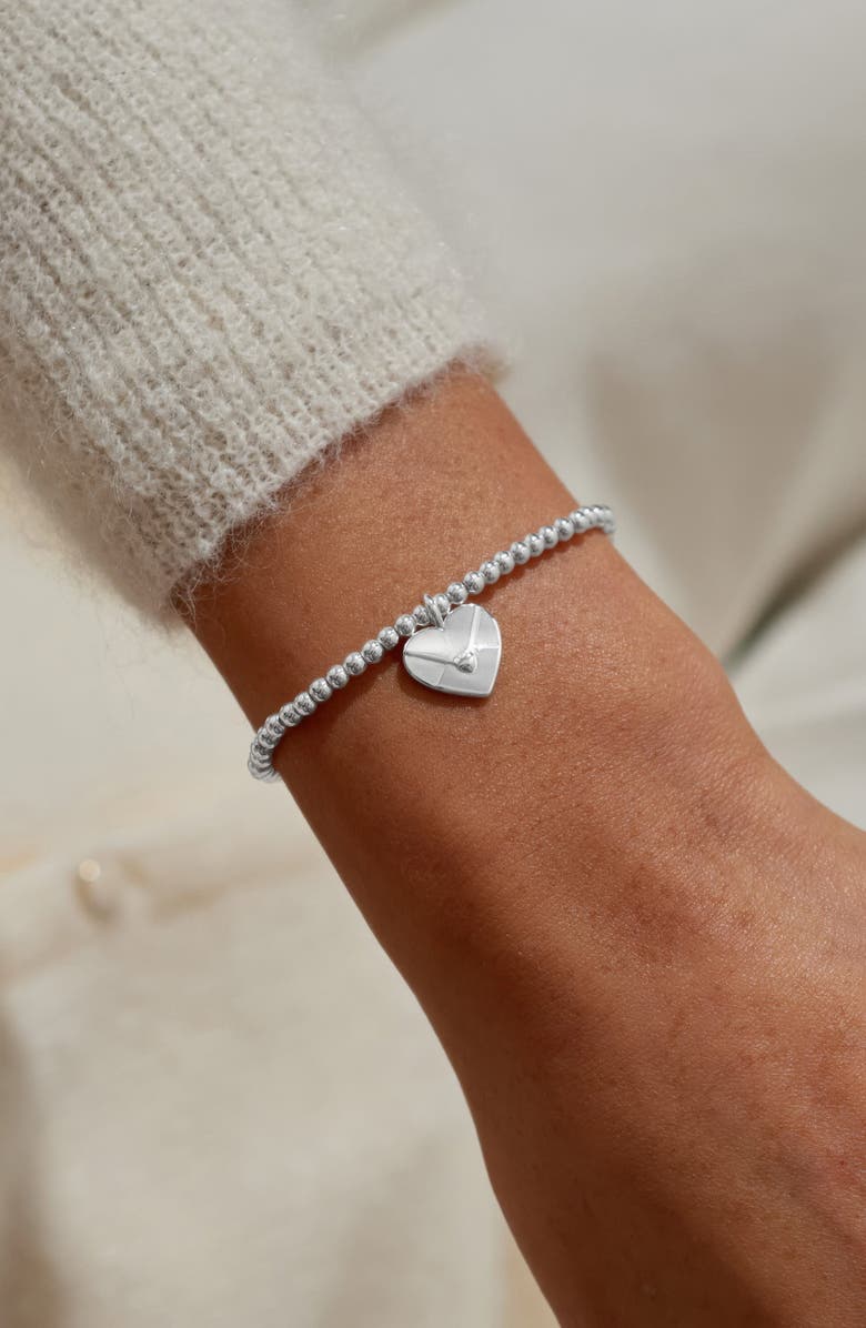 A Littles & Co A Little 'Sending Love' Bracelet In Silver Plating, Alternate, color, Metallic Silver