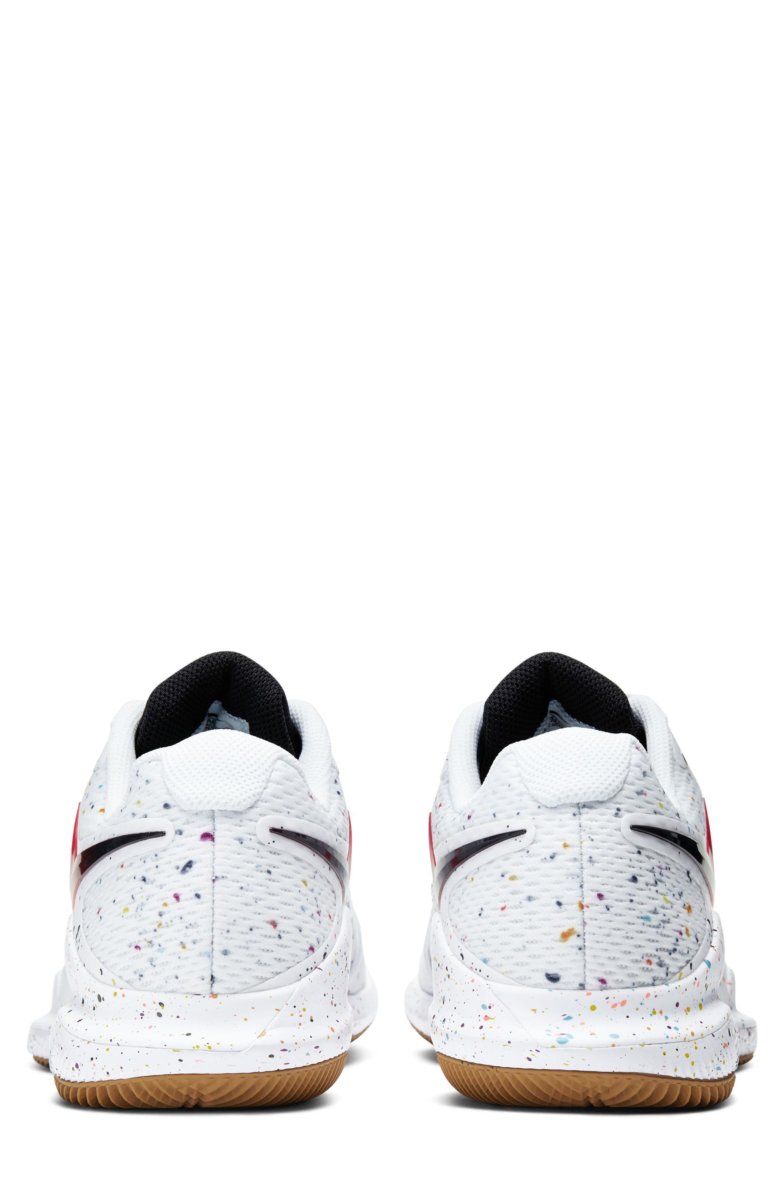 Court Air Zoom Vapor X Tennis Shoe, Alternate, color, WHITE/ AQUA/ OFF NOIR/ CRIMSON