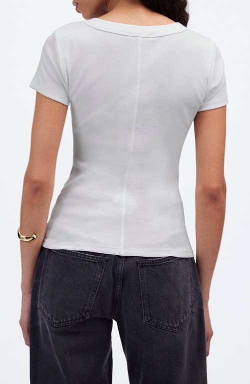 Madewell (re)generative Cotton Ribbed Scoopneck Tee In White