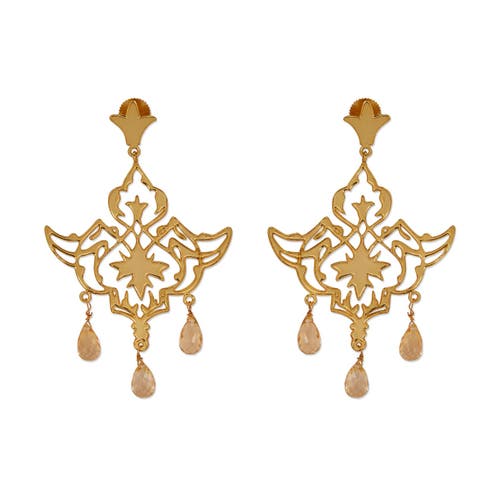 Dhwani Bansal Mir Citrine Drops in Gold Plated  product
