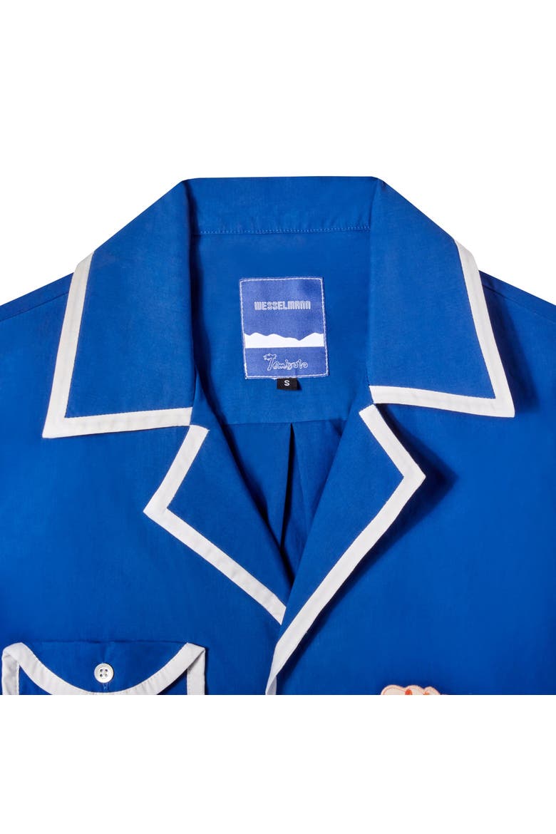 'Tom Wesselmann - Seascape #2' Camp Collar, Alternate, color, Blue