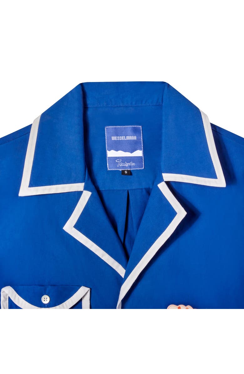 Tombolo 'Tom Wesselmann - Seascape #2' Camp Collar, Alternate, color, Blue