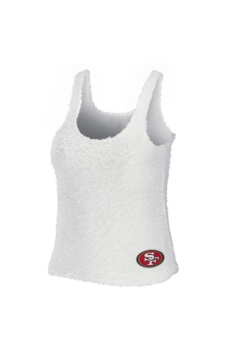 WEAR by Erin Andrews Women's WEAR by Erin Andrews Cream San Francisco 49ers Cozy Scoop Neck Tank Top & Pants Sleep Set, Alternate, color, Cream