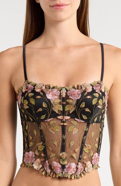 Delilah Embroidered Longline Bra