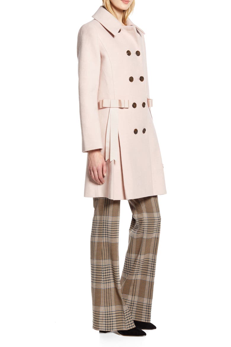 x Atlantic-Pacific Bow Detail Coat (Nordstrom Exclusive), Alternate, color, PINK SMOKE