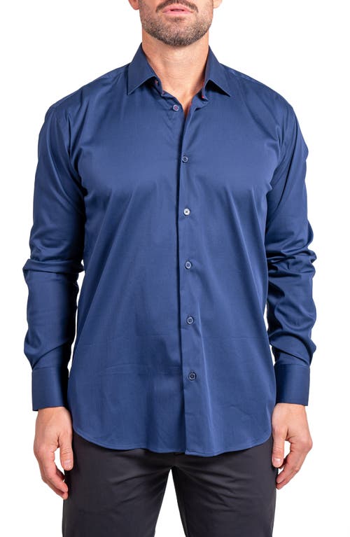 Maceoo Blacklabel Softstretch Ascension Button-up Shirt In Blue