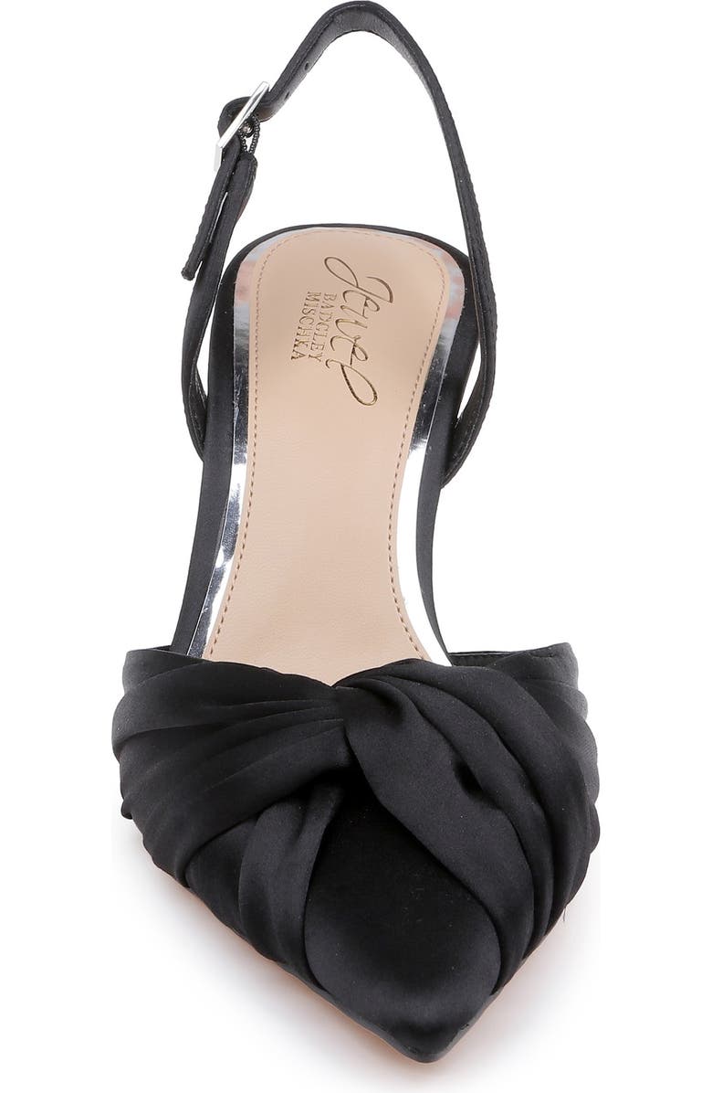 Jewel Badgley Mischka Zariel Slingback Pump, Alternate, color, Black Satin