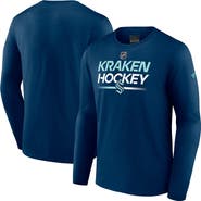 FANATICS Men's Fanatics Deep Sea Blue Seattle Kraken Authentic Pro Primary Long Sleeve T-Shirt