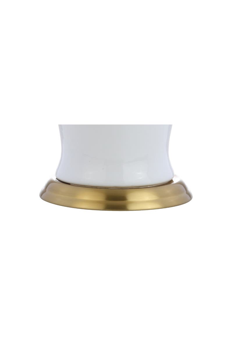 Julian Traditional Classic Ceramic Urn LED Table Lamp, Alternate, color, White/Gold
