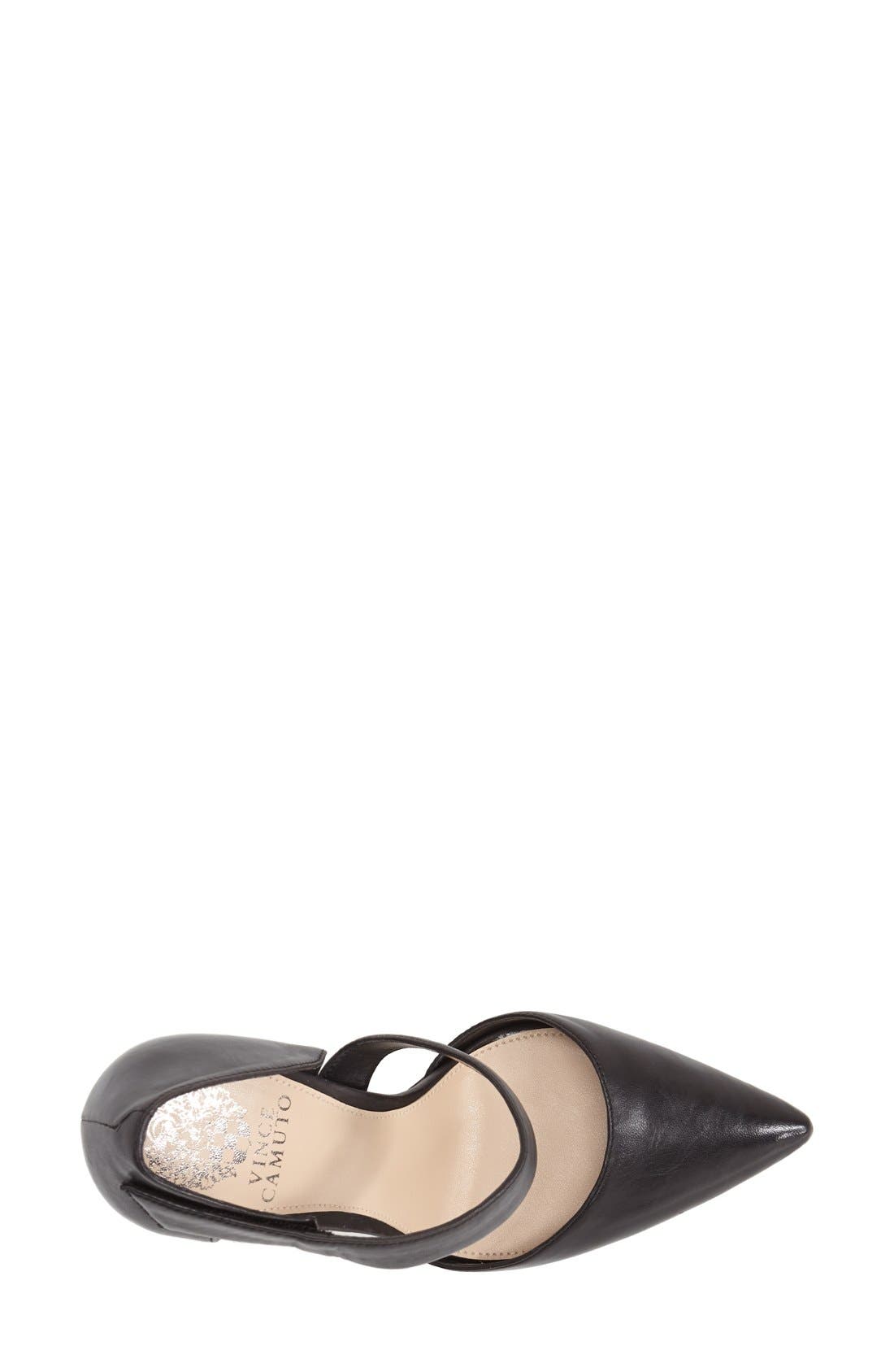 'Carlotte' Pointy Toe Pump, Alternate, color, BLACK