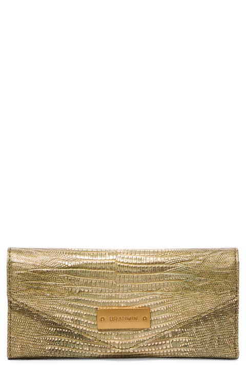 Veronica Croc Embossed Leather Wallet