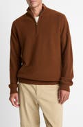 Vince Boiled Cashmere Quarter Zip Sweater