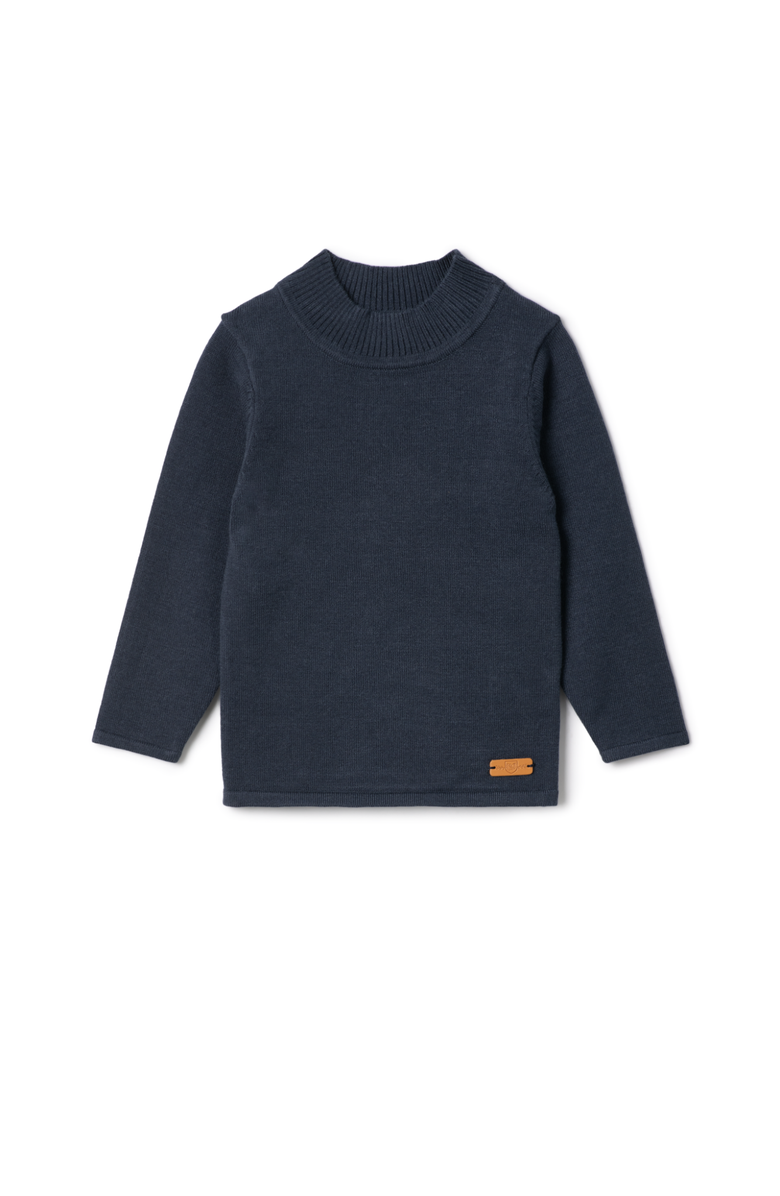 Charlotte & George Jersey Mock Neck Knit Top, Main, color, Ink