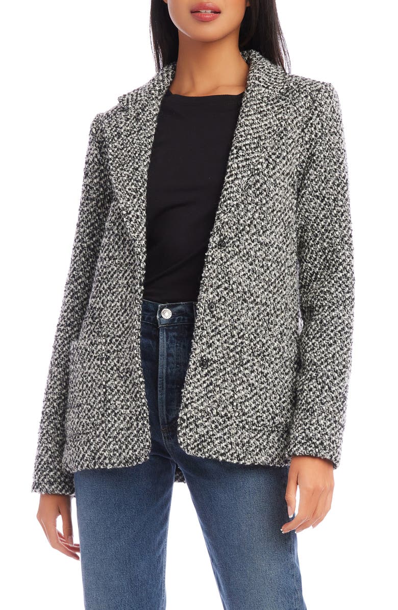 Karen Kane Tweed Blazer, Main, color,