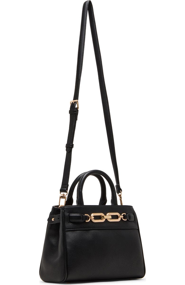 Anne Klein Chain Trim Satchel, Alternate, color, Black